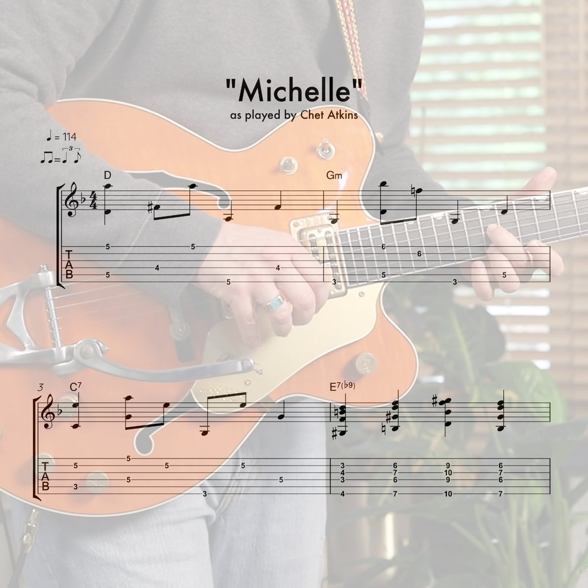 Michelle Guitar Lesson Tab