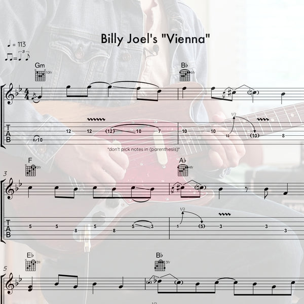 Billy Joel's "Vienna" Guitar Arrangement & Tab Eric Haugen Guitar
