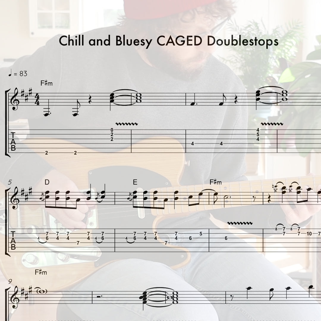 Chill and Bluesy CAGED Doublestops Eric Haugen Guitar
