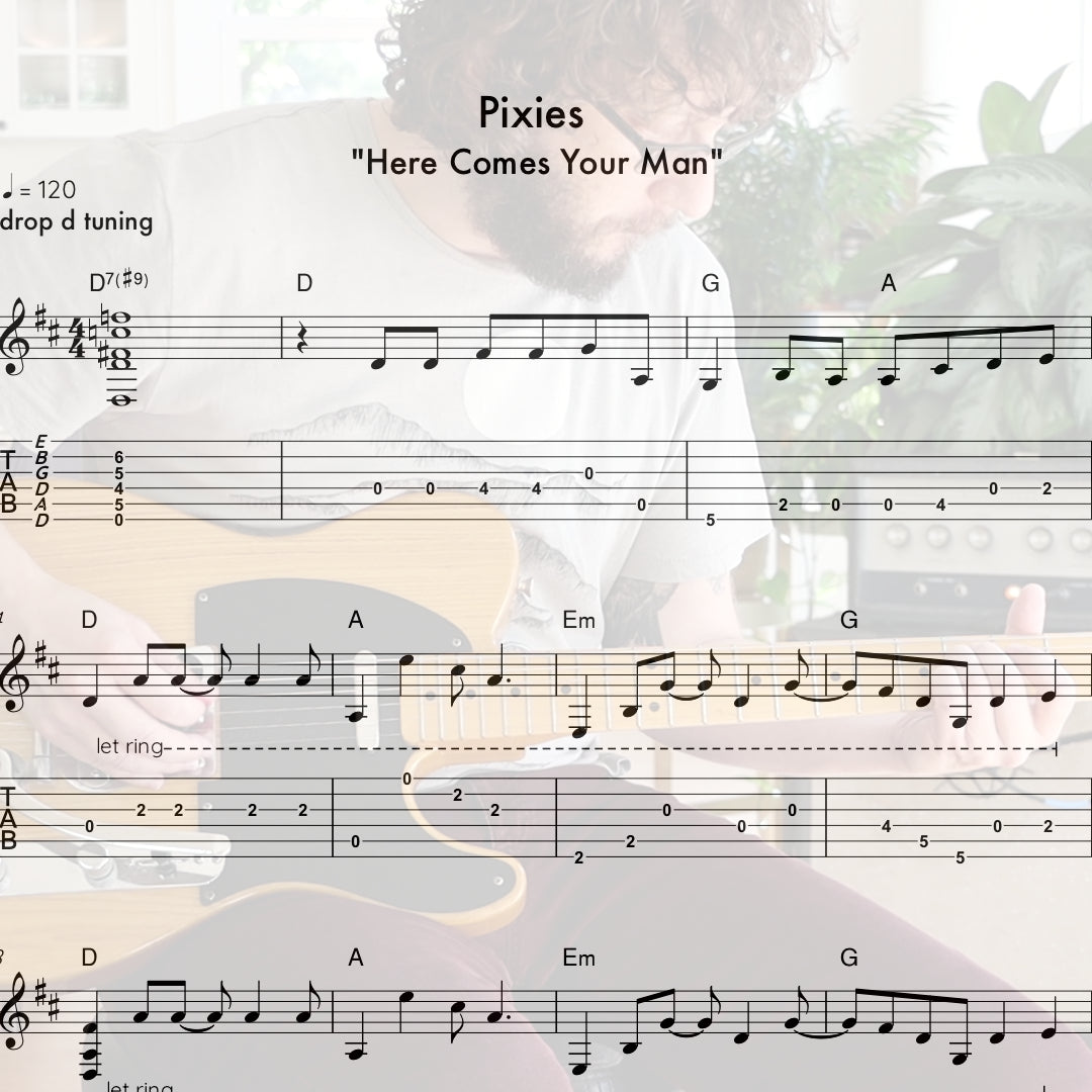 The Pixies "Here Comes Your Man" Guitar Arrangement